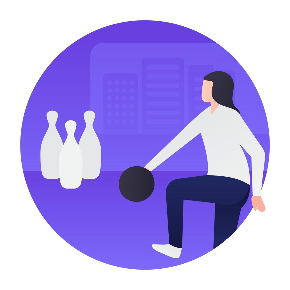 Trendy Bowling Concepts vector