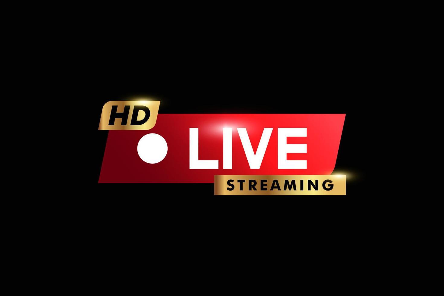 Live streaming HD Video sign vector