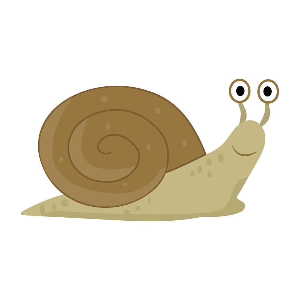 conceptos de caracol lindo vector