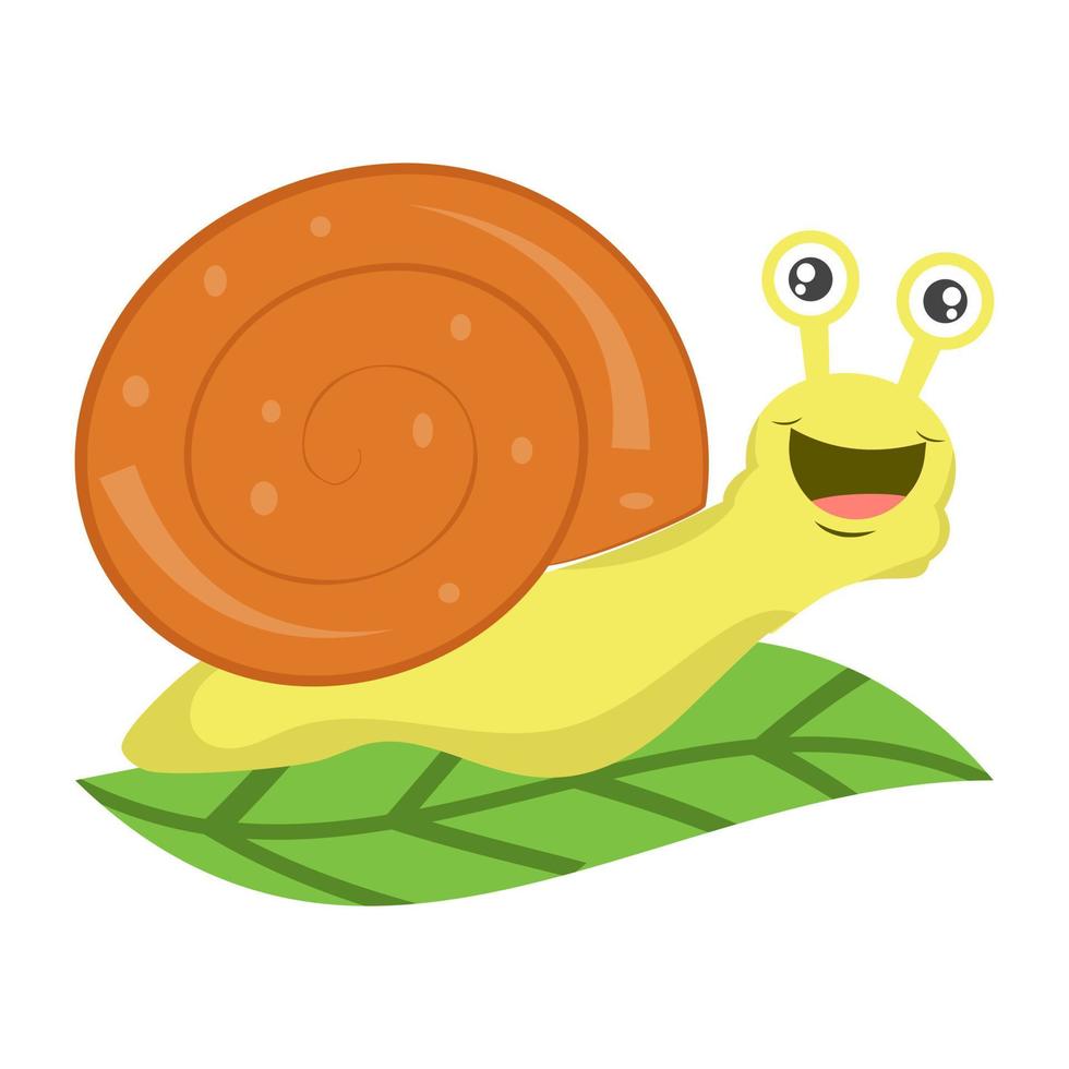 conceptos de dibujos animados de caracol vector