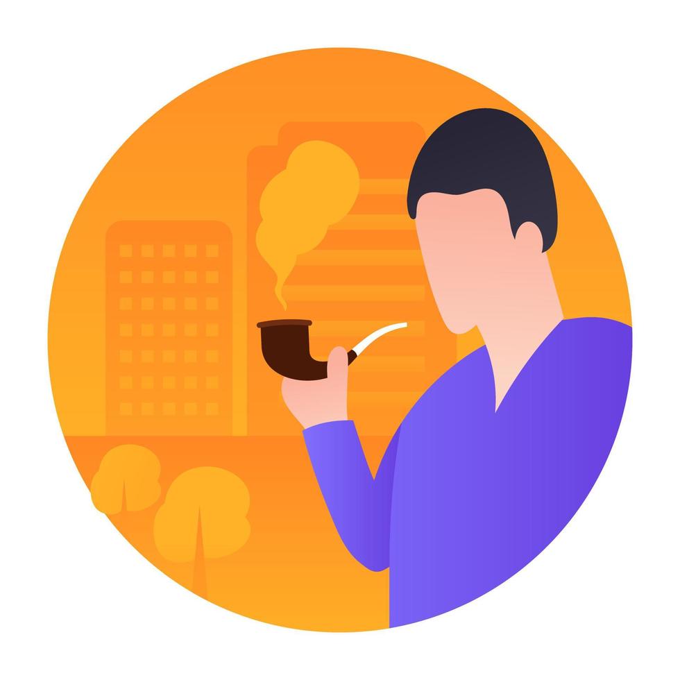 Pipe Smoking Concepts 4608306 Vector Art at Vecteezy