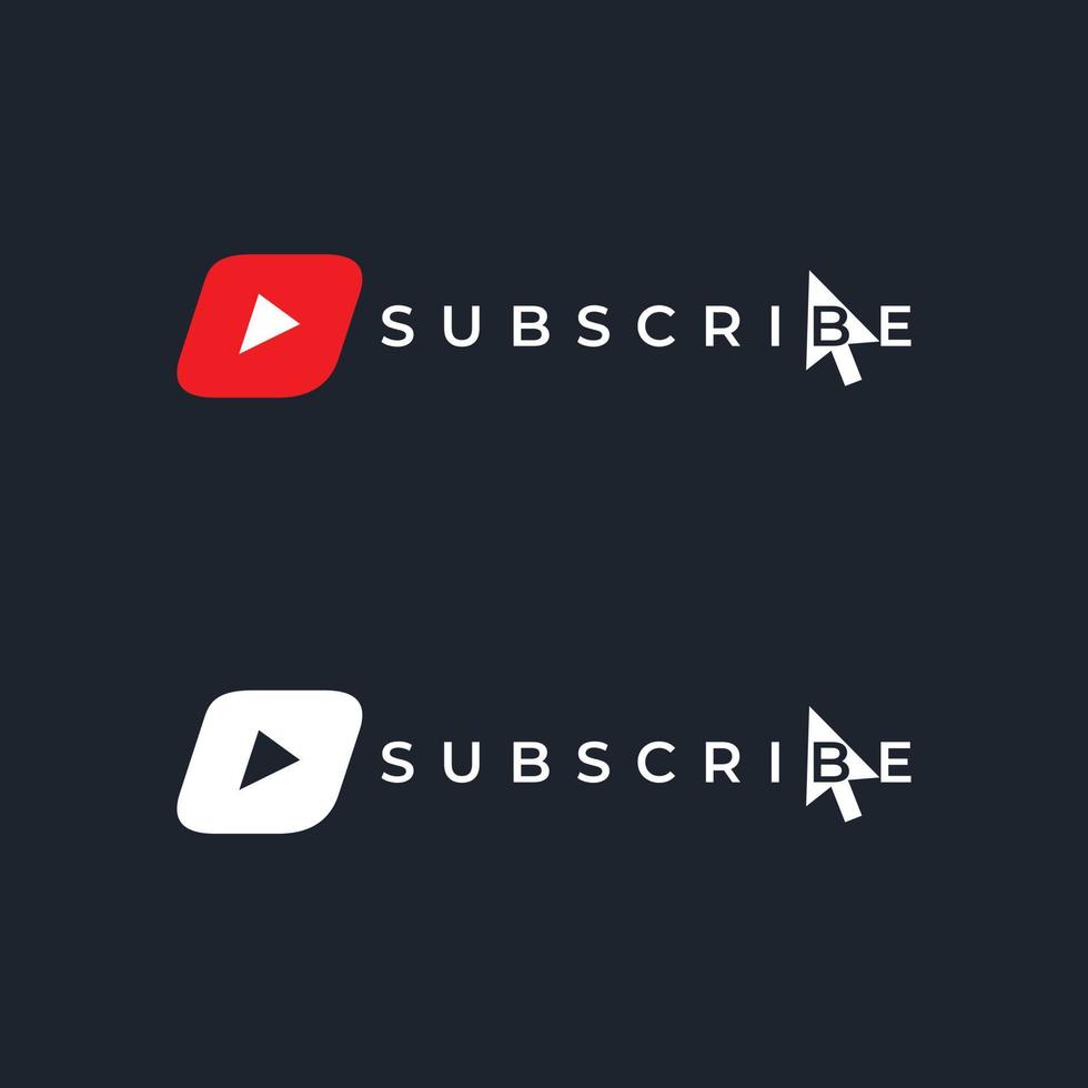 Subscribe video simple logo vector