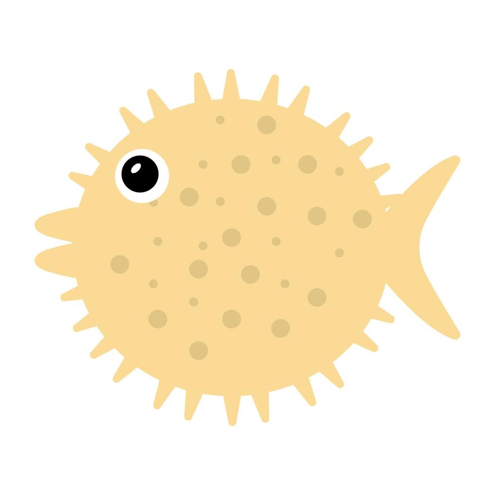 conceptos de pez globo vector