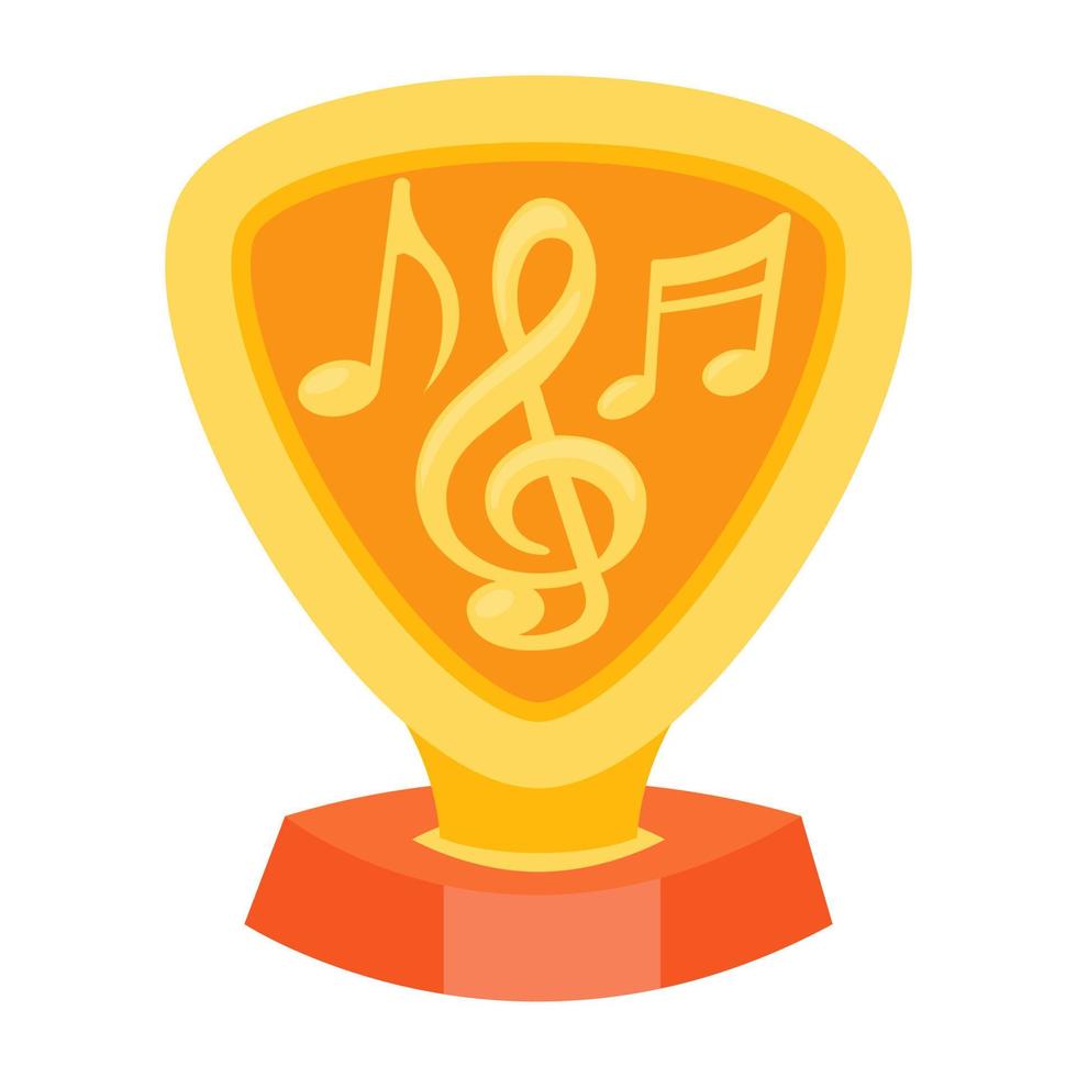 conceptos de trofeo de música vector