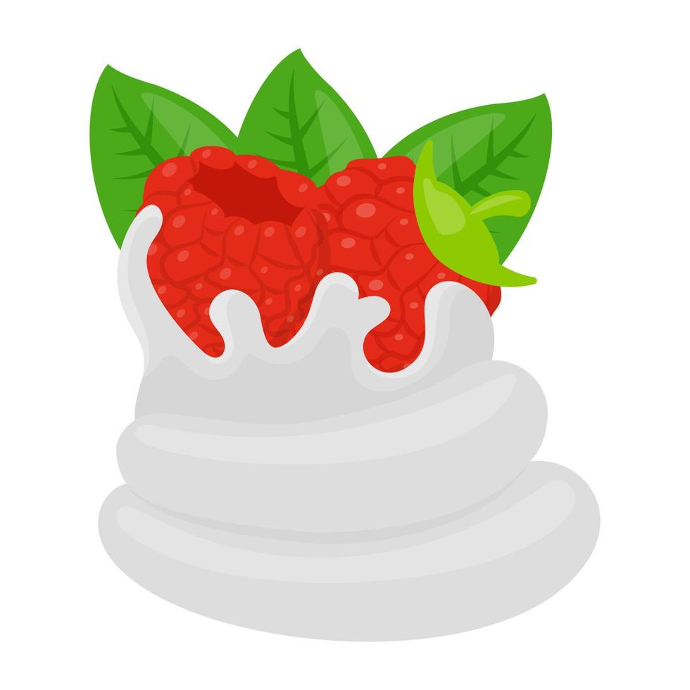 Raspberries Whipped Concepts vector