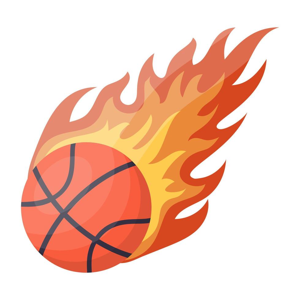 Basketball Flaming Concepts vector