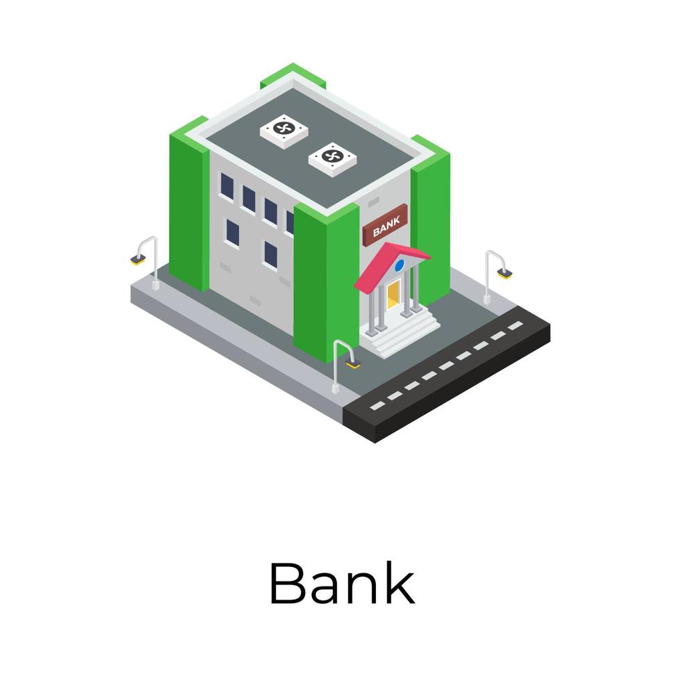 Trendy Bank Concepts vector