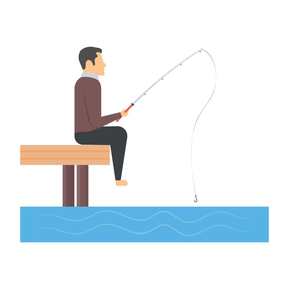 Fish Catching Concepts 4609357 Vector Art at Vecteezy
