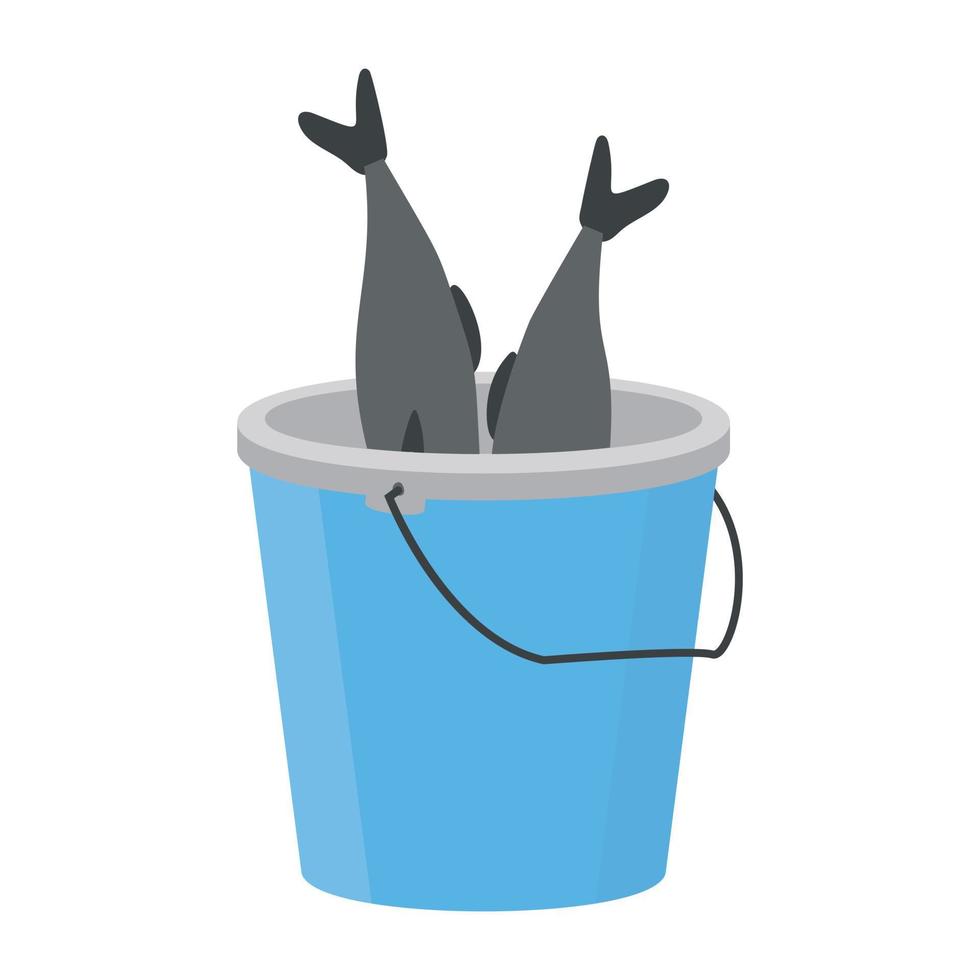 Fish Bucket Concepts 4609466 Vector Art at Vecteezy