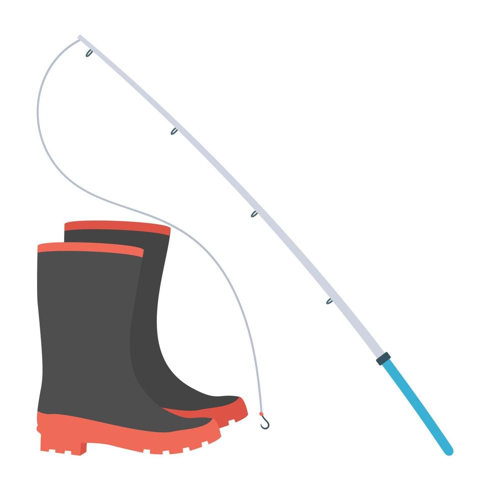 conceptos de accesorios de pesca vector