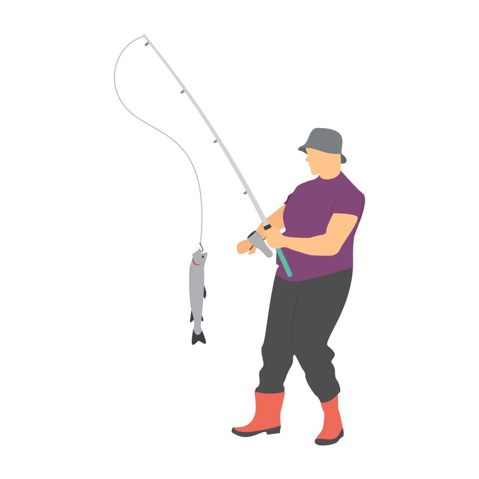 Fish Catching Concepts vector