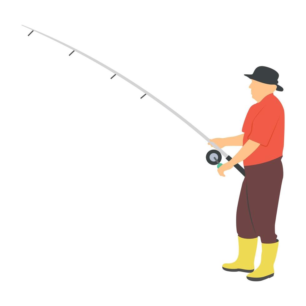 conceptos de pescadores de moda vector