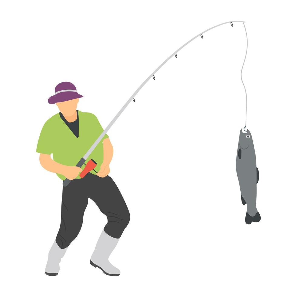 Fish Catching Concepts vector