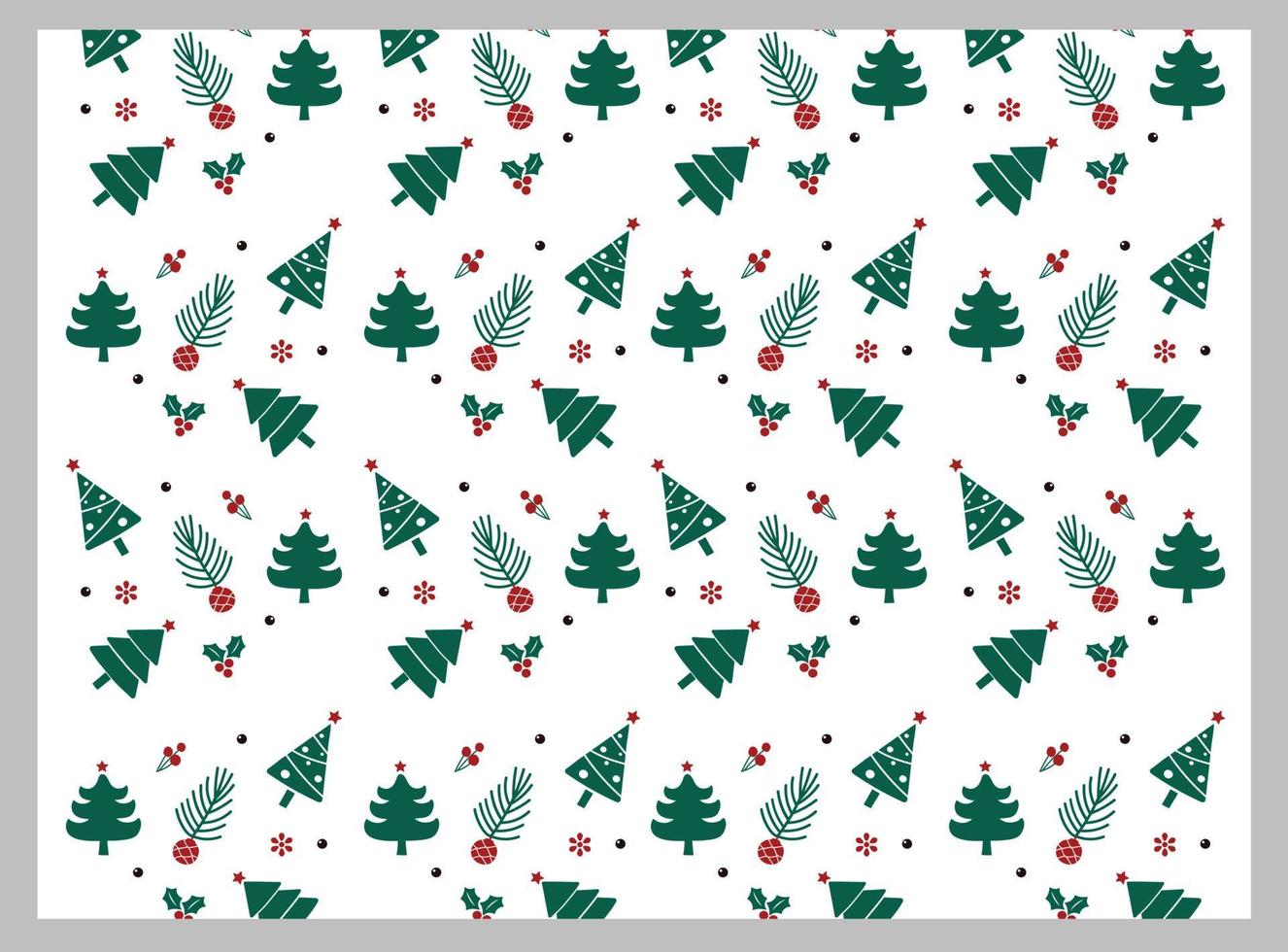 christmas background pattern with colorful christmas tree for poster and banner vector