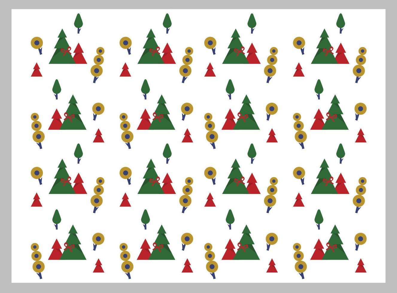 White christmas day pattern with tree Premium Vector