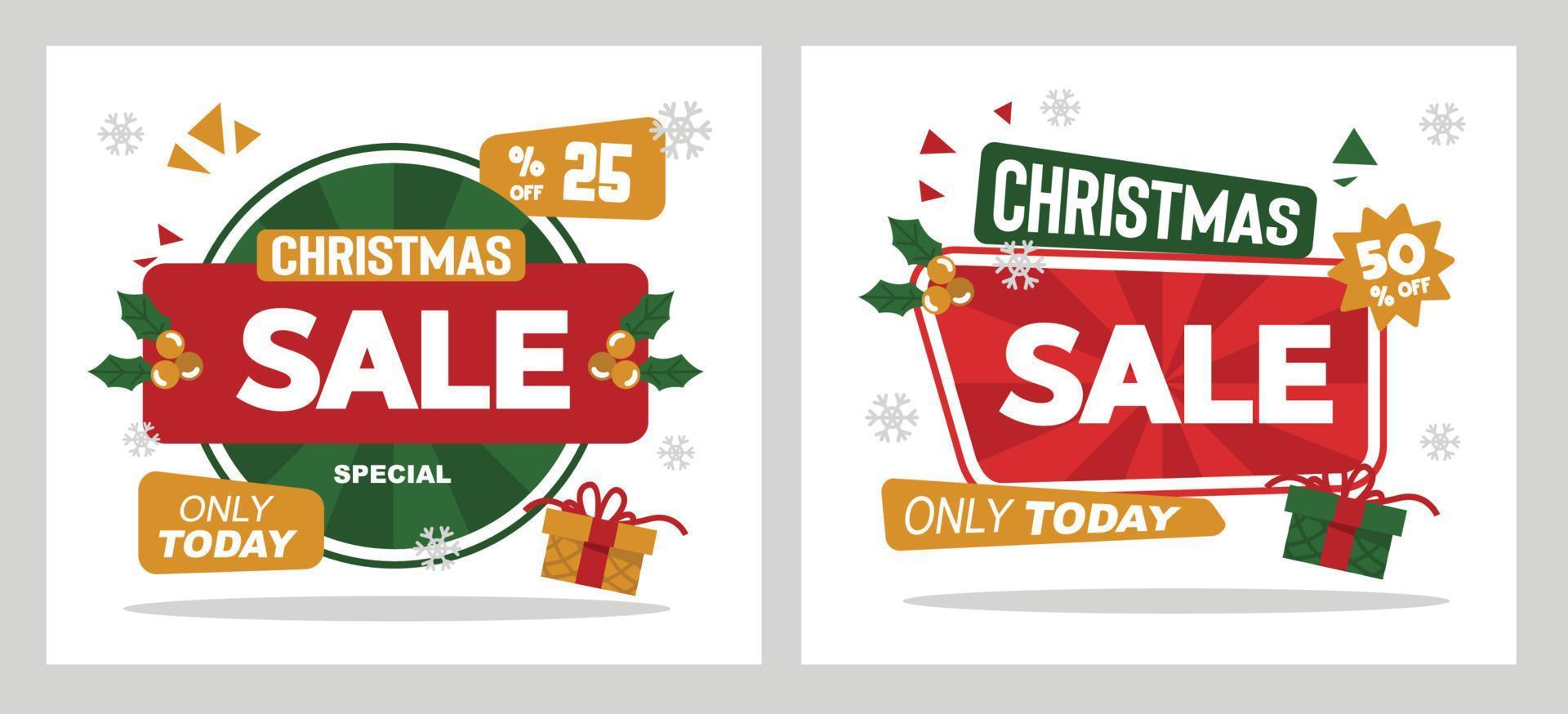 Christmas day backround big sale Premium Vector