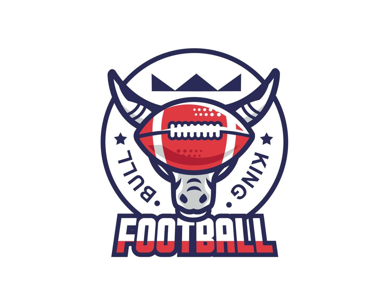 logo de futbol de toros para todo tipo de equipos y eventos vector