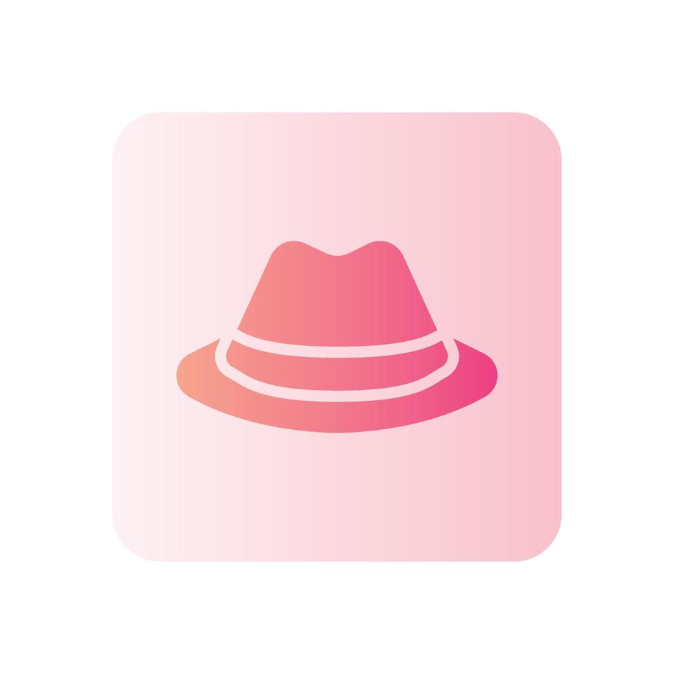 hat man gradient icon vector