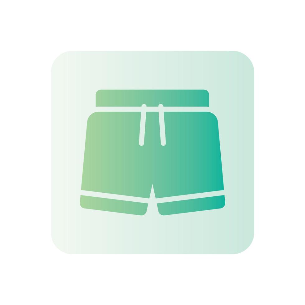 icono de gradiente de pantalones cortos vector