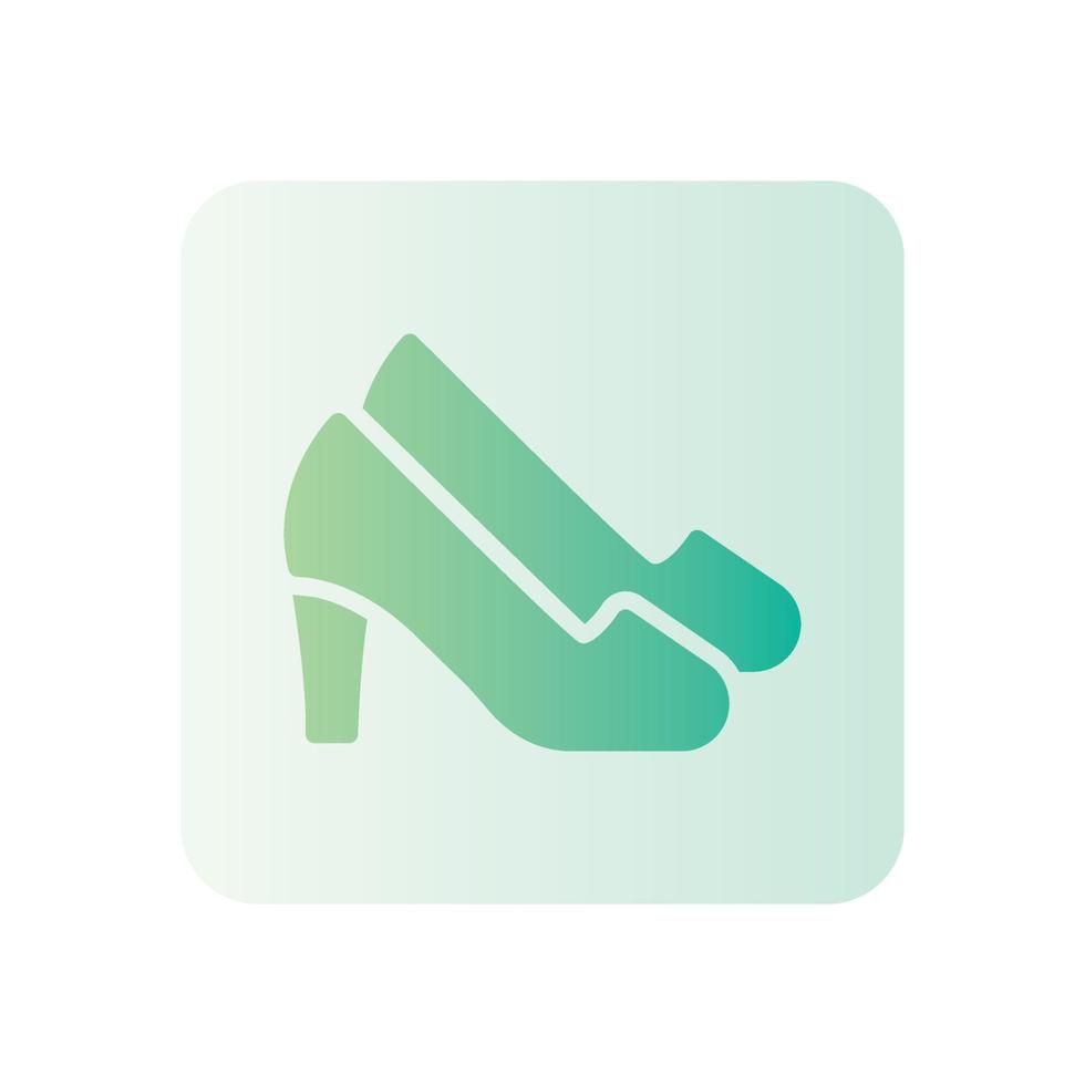 high heel gradient icon vector