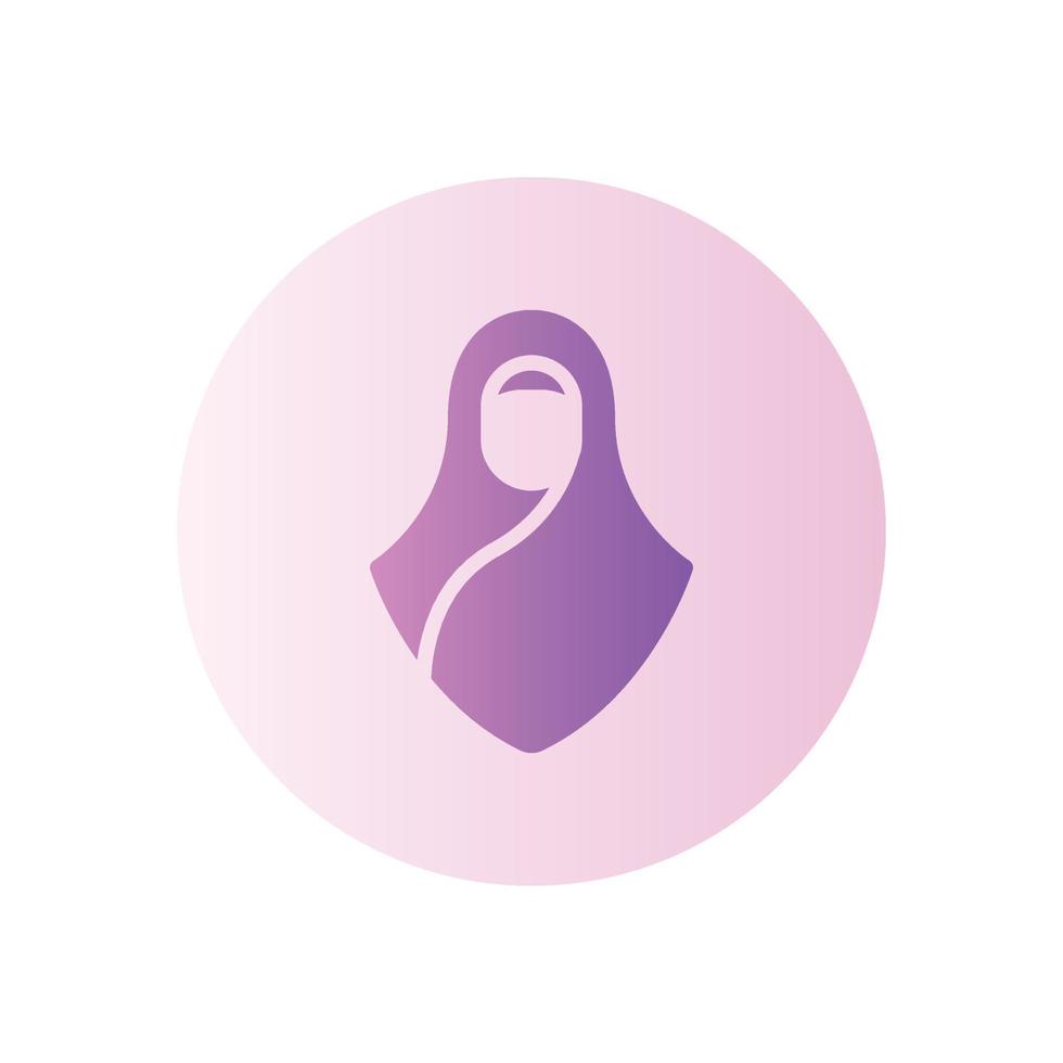 hijab gradient icon vector