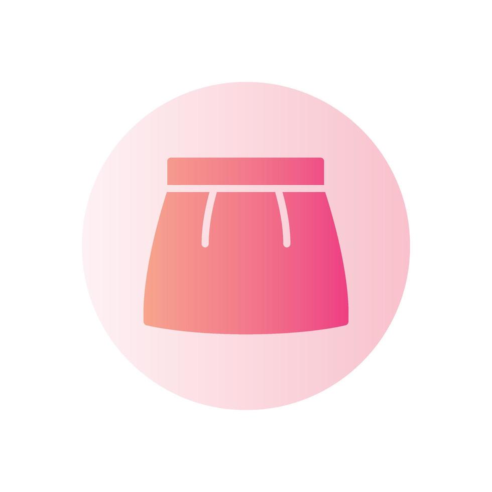 skirt gradient icon vector