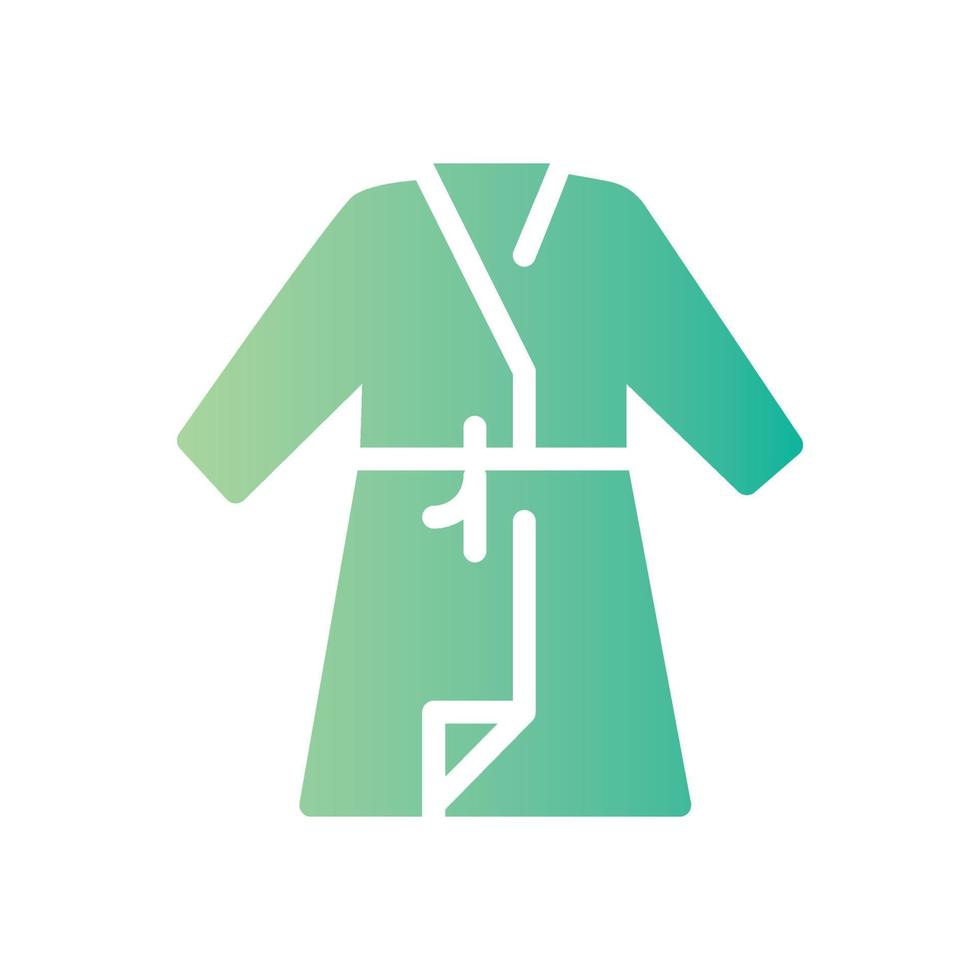 bathrobe gradient icon vector