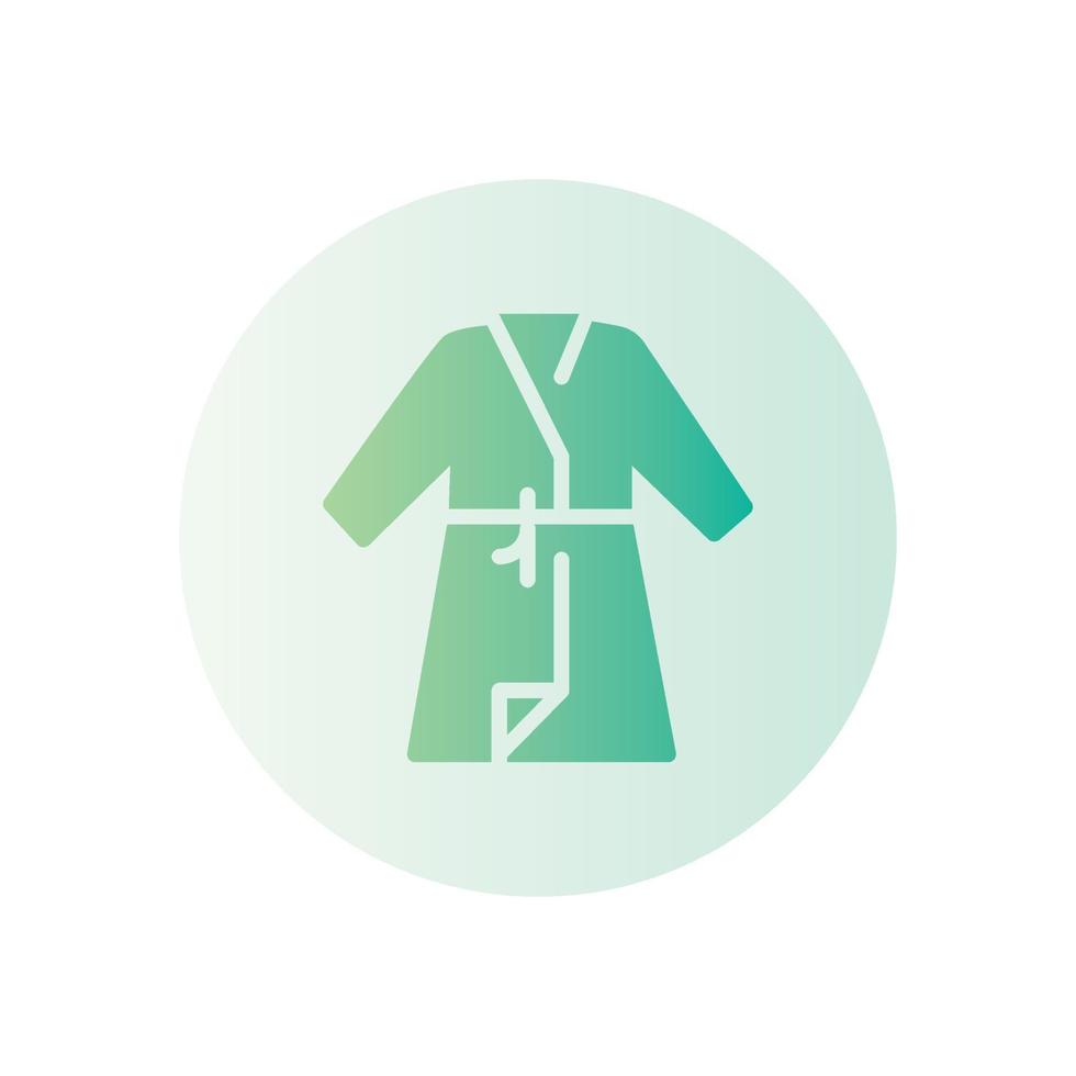 bathrobe gradient icon vector