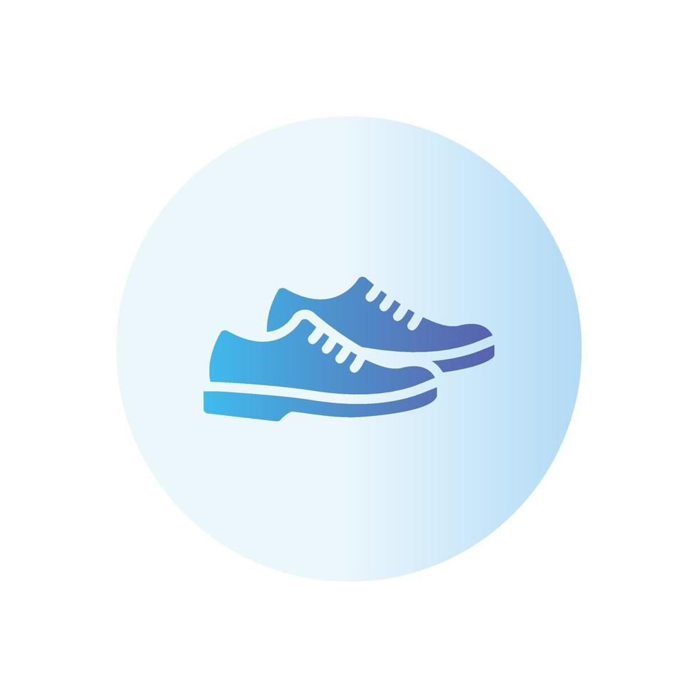 shoes gradient icon vector