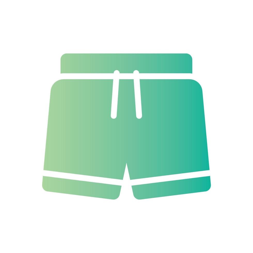 icono de gradiente de pantalones cortos vector