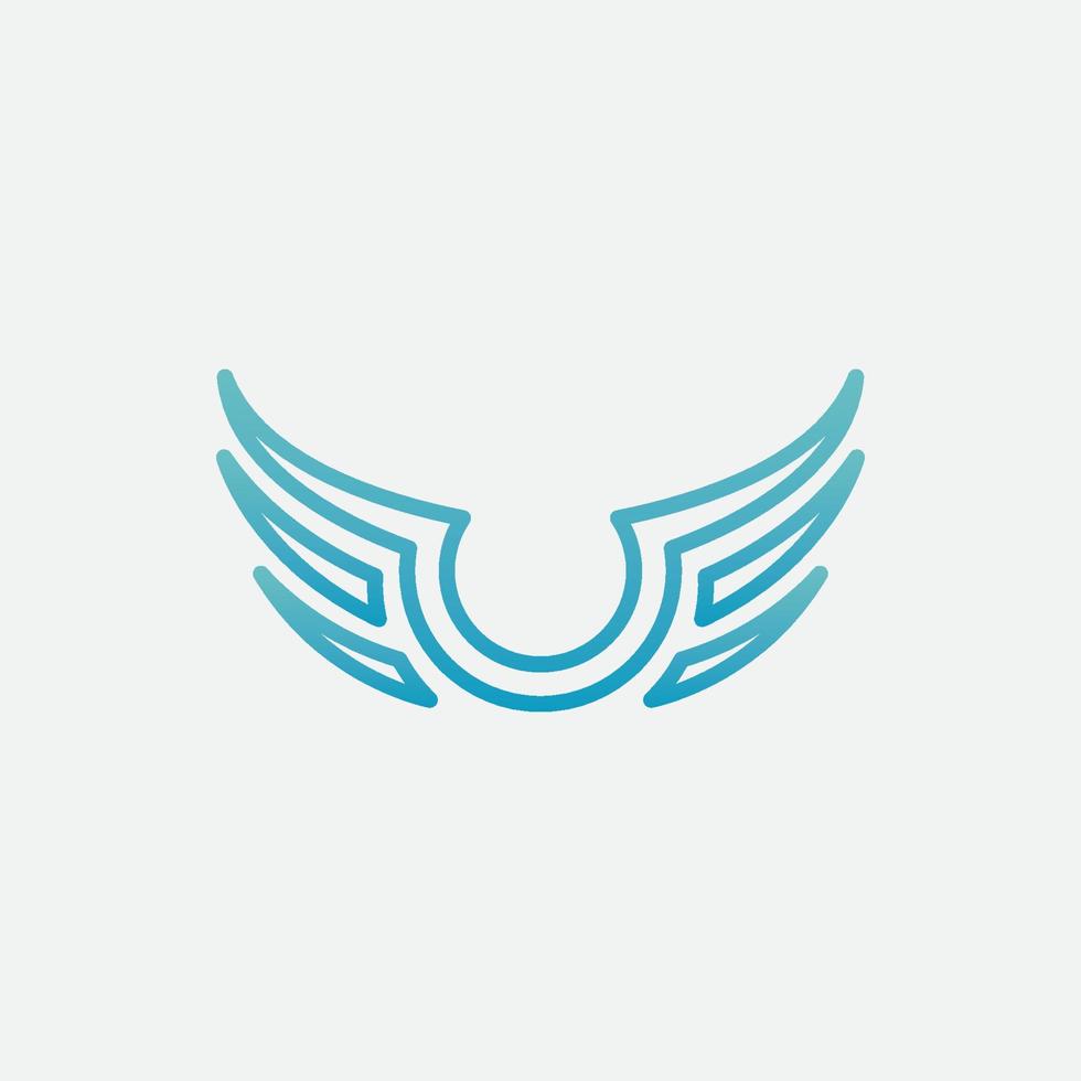 Falcon Wing  Vector Logo Icon Template