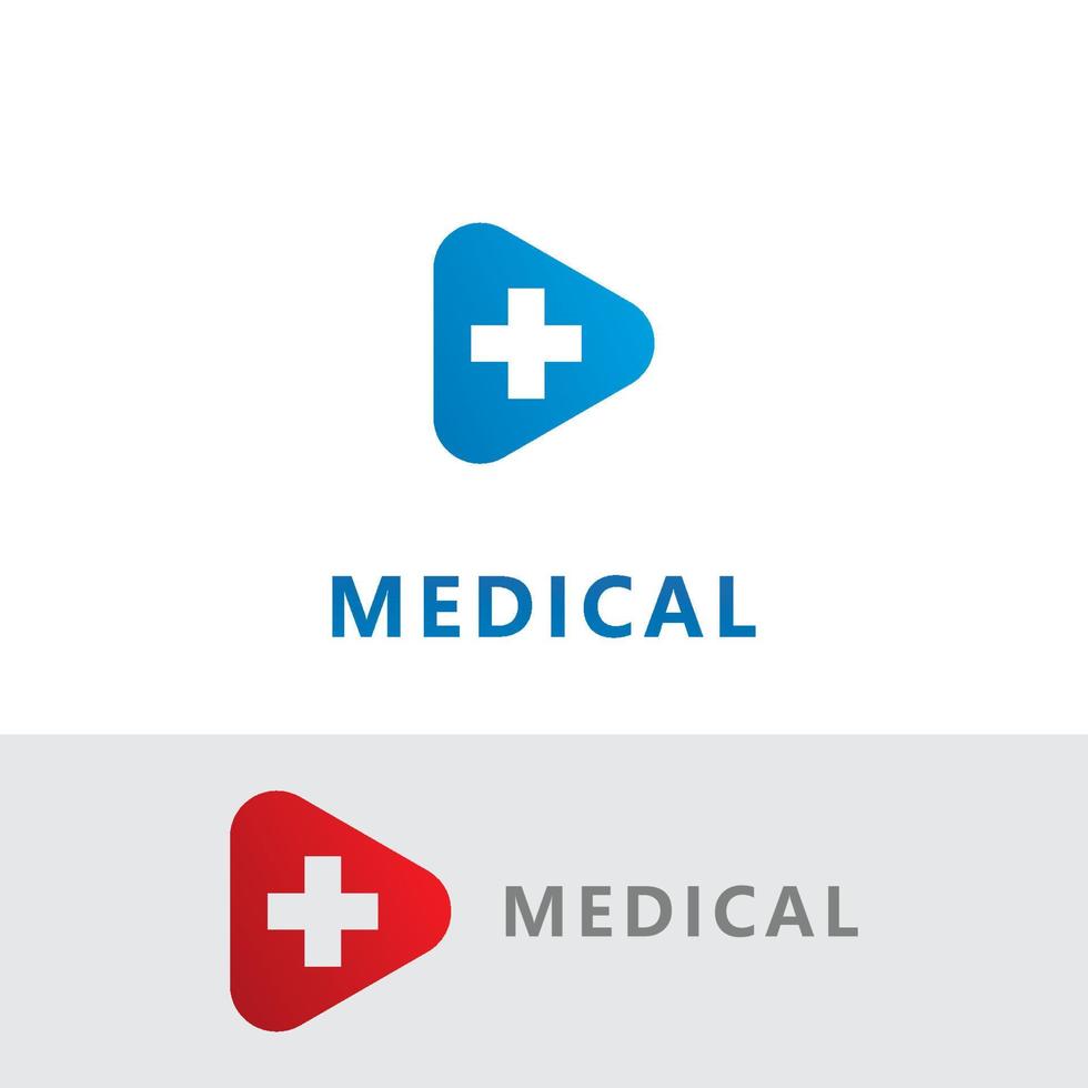 Ilustración de vector de icono de logotipo de atención médica aislado sobre fondo blanco