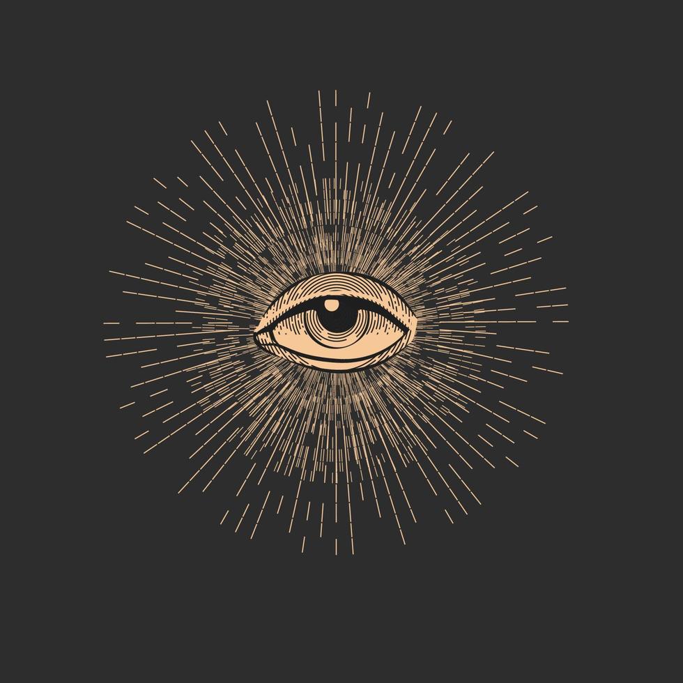 Eye of Providence, masonic symbol vector
