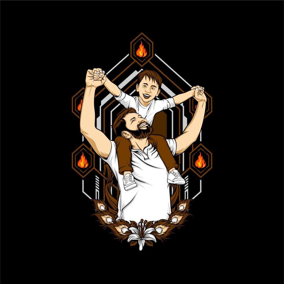 Father Son Relationships vector