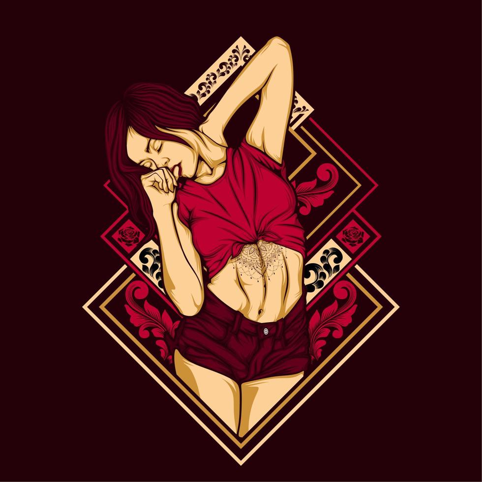 sexy sweet girl vector