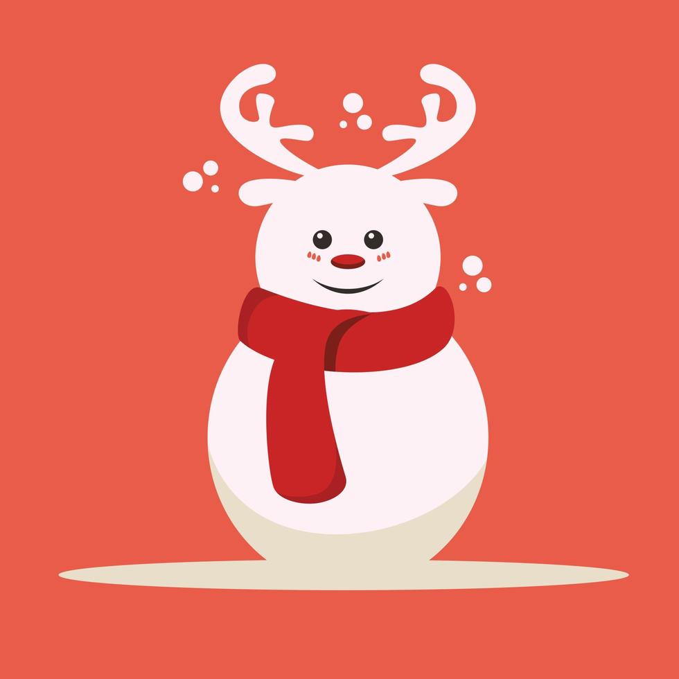 ilustración vectorial de un muñeco de nieve vector