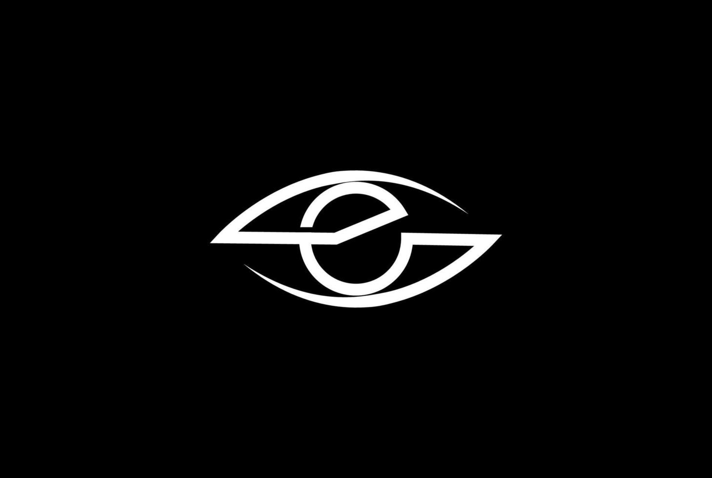 Initial Letter E for Eye Vision Logo Design Vector