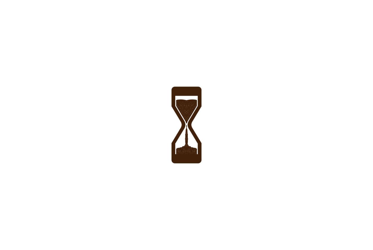 vector de diseño de logotipo de reloj de arena retro vintage