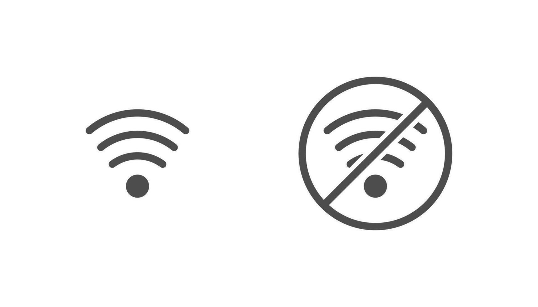 Diseño de vector de icono de notificación wifi sobre fondo blanco