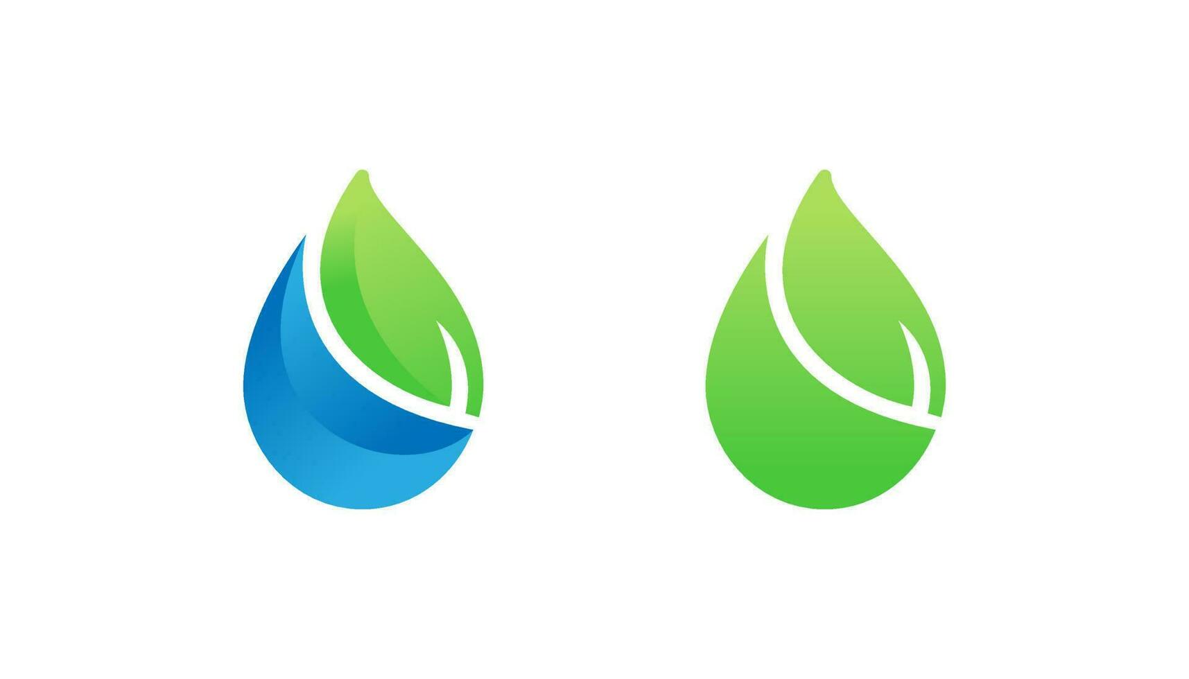 Green water logo design vector