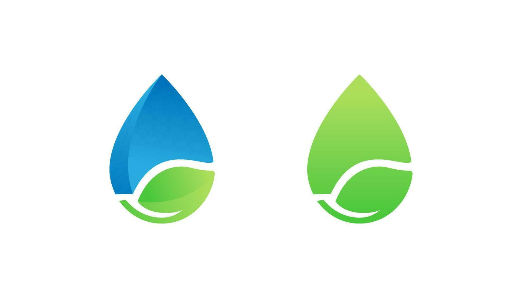 Green water logo design vector