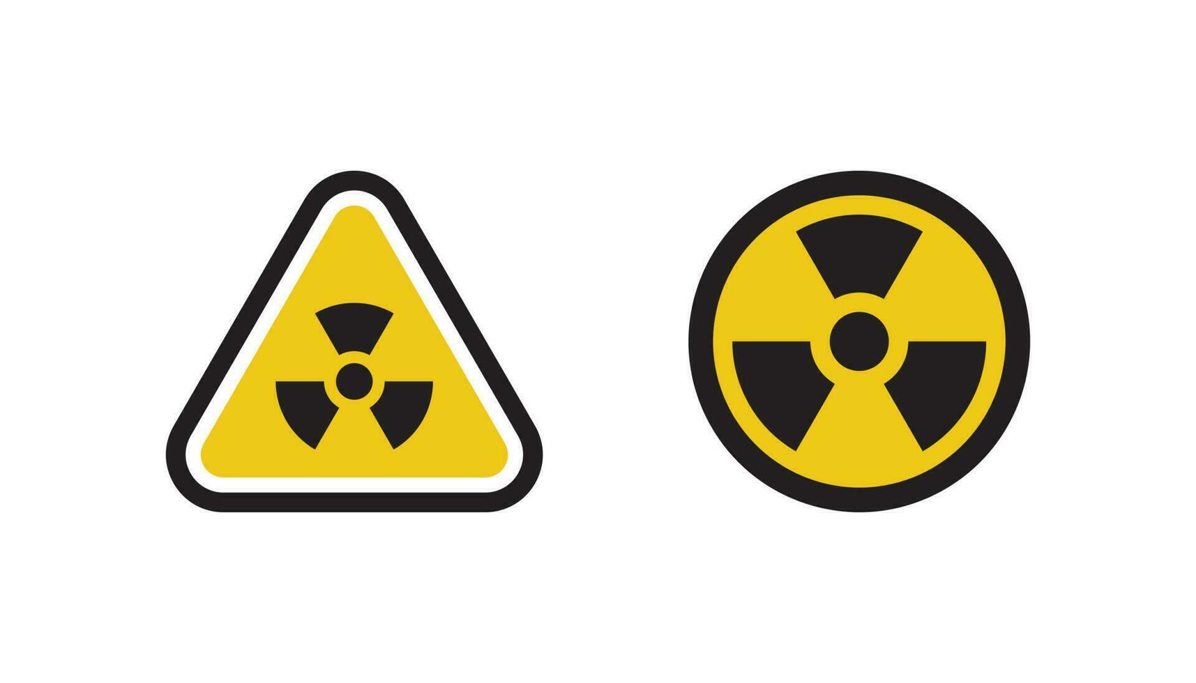 Radioactive nuclear warning sign icon vector design