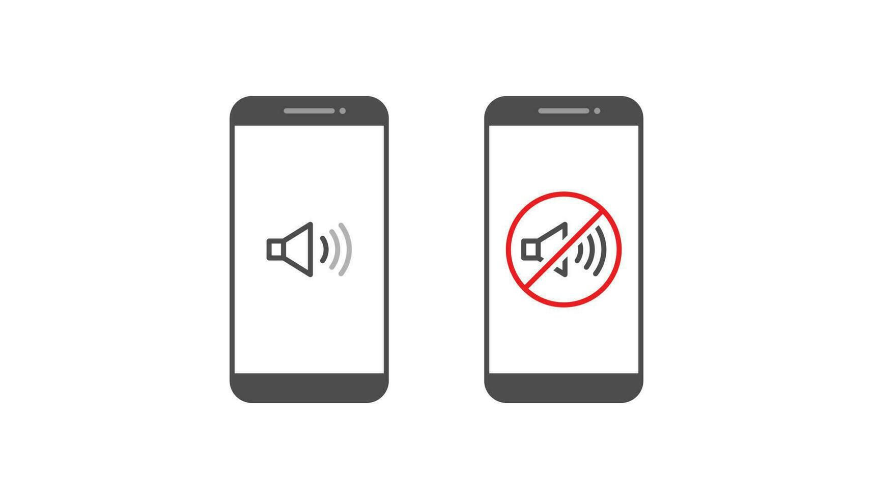 Smartphone and audio sound icon notification vector design on white background