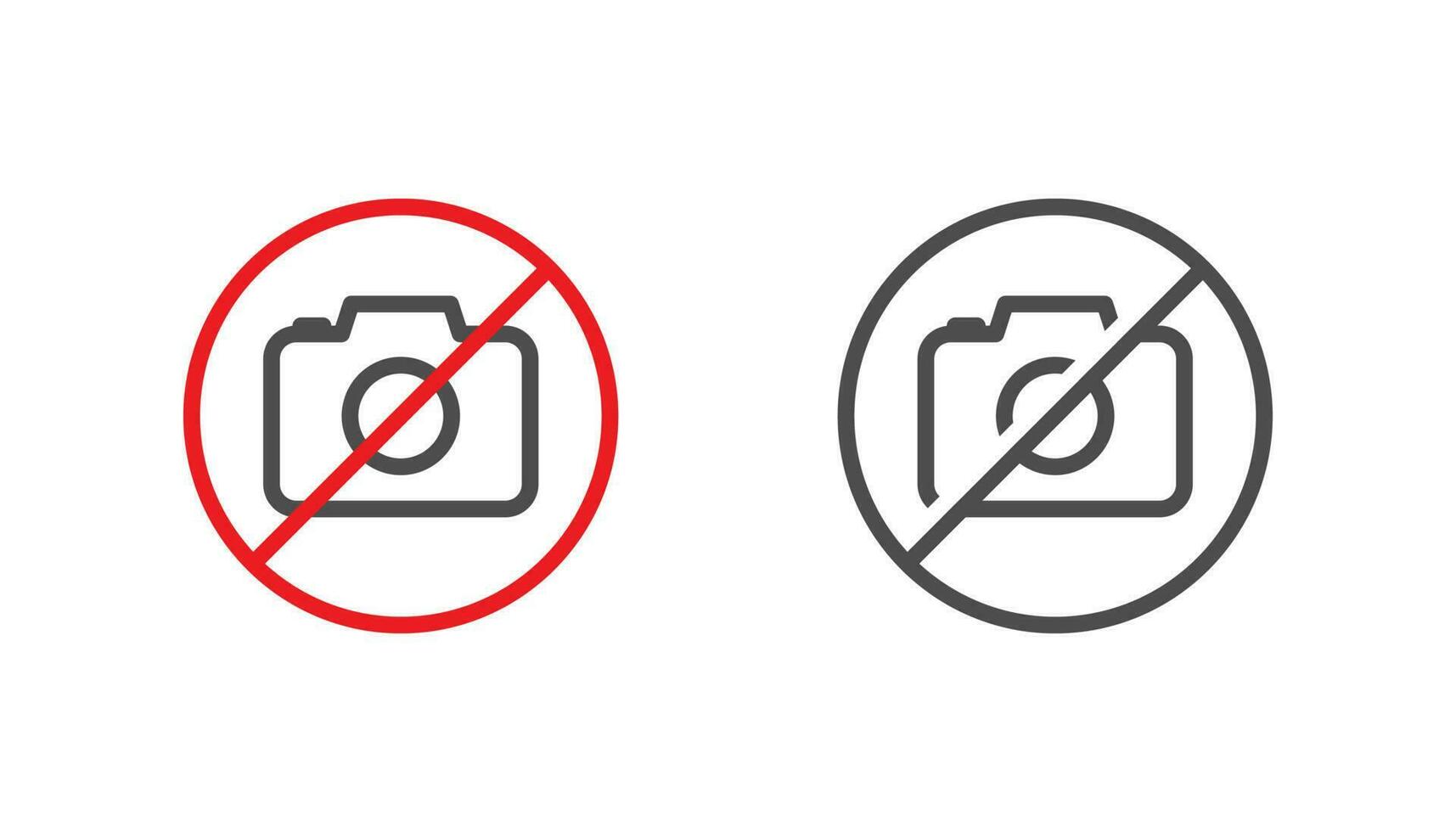 No camera, stop camera icon sign vector