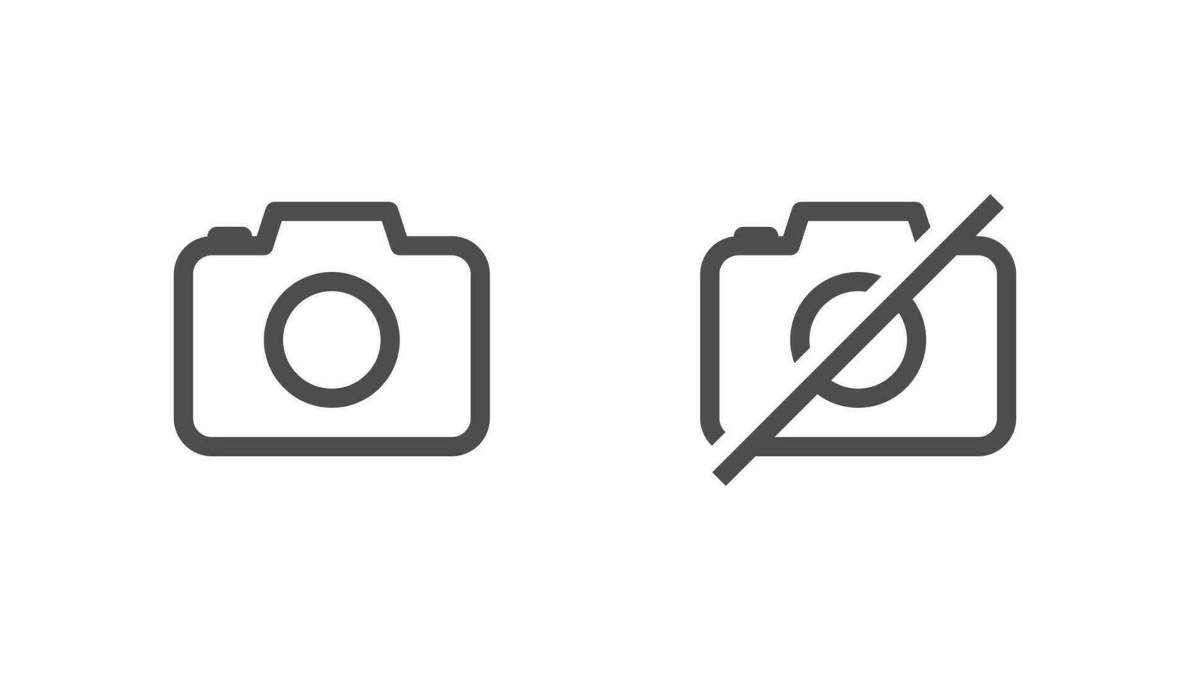 No camera, stop camera icon sign vector