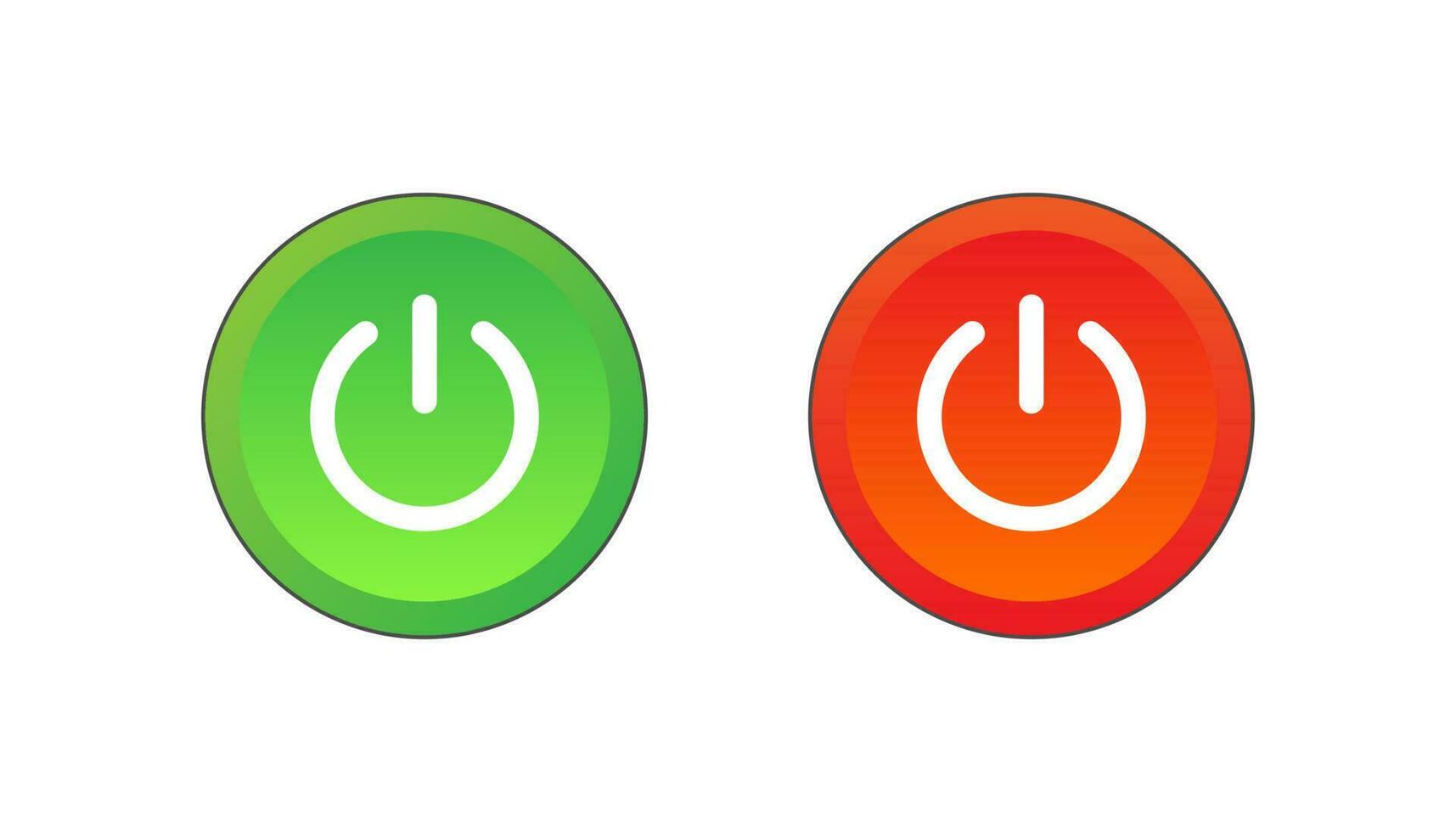 Power on off icon sign button vector