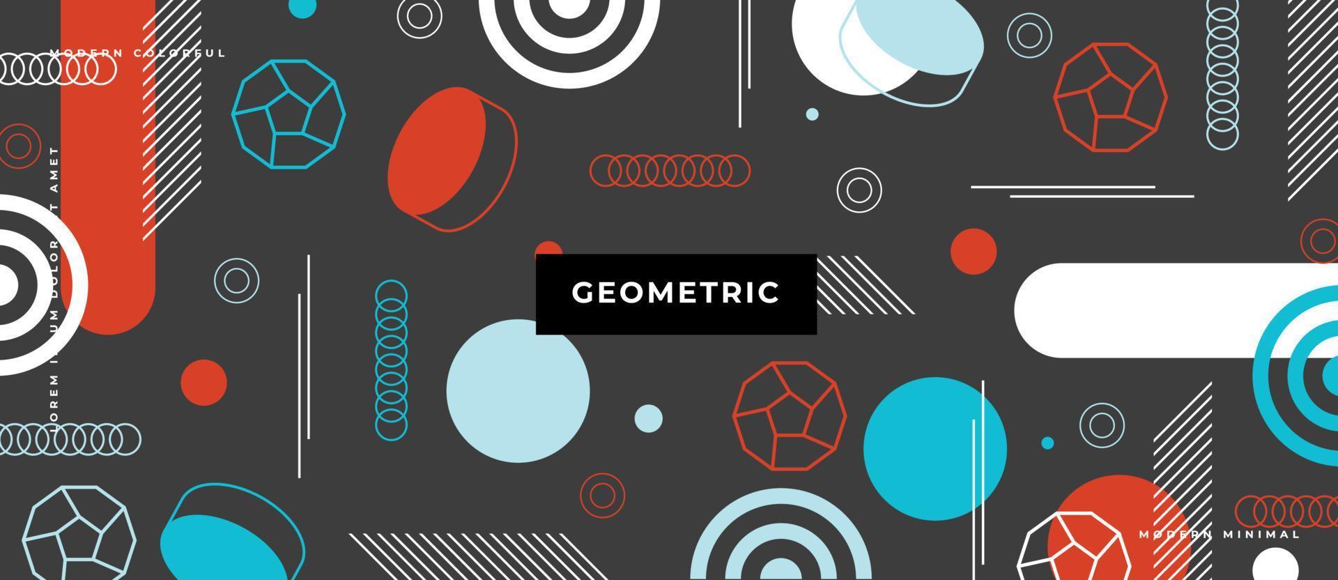 fondo abstracto con diferentes formas geométricas - ilustración vector