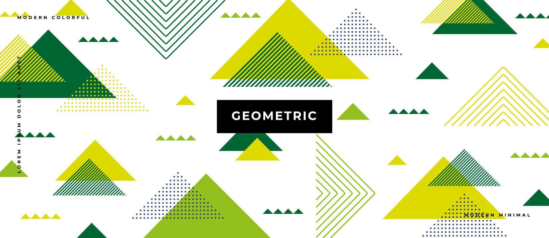 Memphis style triangle moving shape seamless pattern in white plain background. Flat geometric shape, line, dot concept. vector