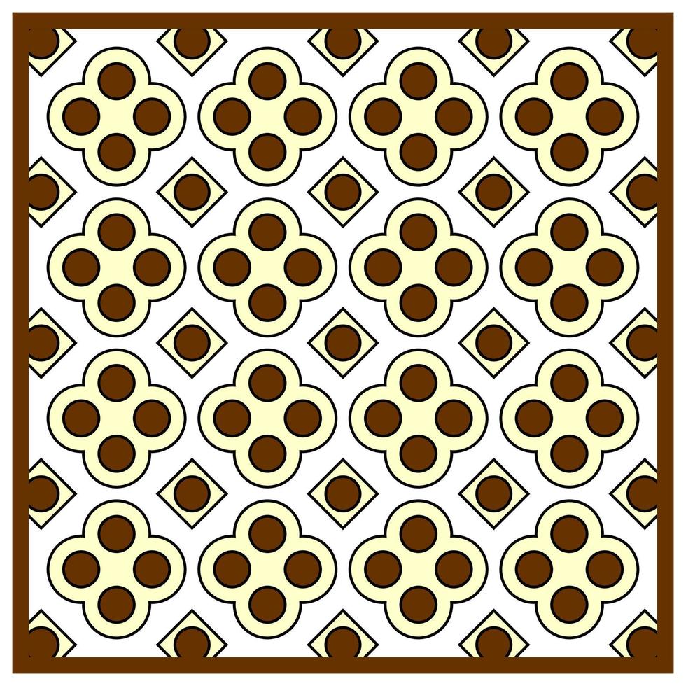Brown abstract art seamless pattern vector