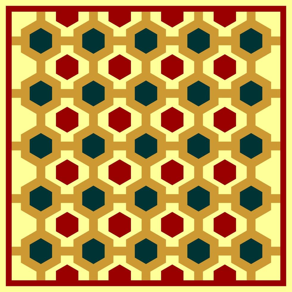 Gold  hexagon seamless pattern background vector